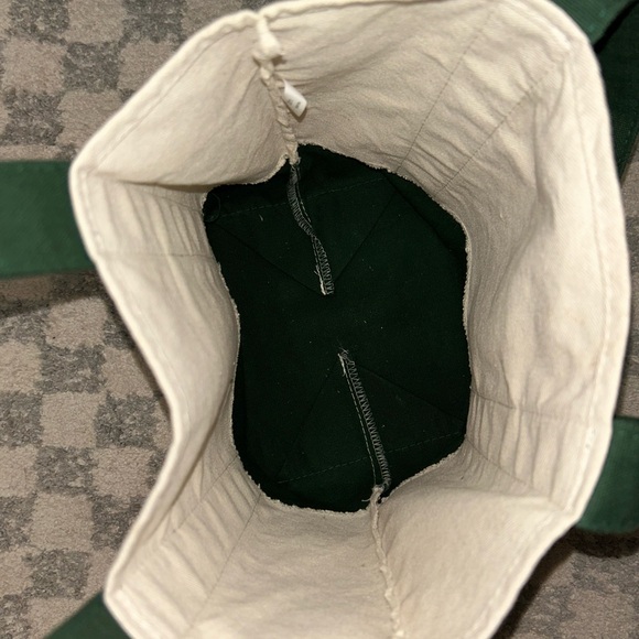 Trader Joe's Mini Hunter Green Canvas Tote Bag - Picture 4 of 4
